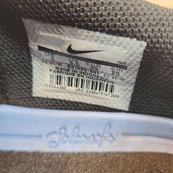 Nike SB Check Solarsoft Canvas shoes Women's Size 8, 921463-001 "Triple Black" - Picture 9 of 10